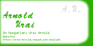 arnold urai business card